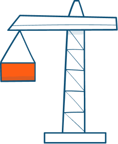 Illustration d'une grue de chantier